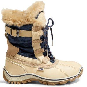PAJAR Adelaide Women's Winter Snow Boots Waterproof Tan/Navy Size 7 / 7.5 -38 EU
